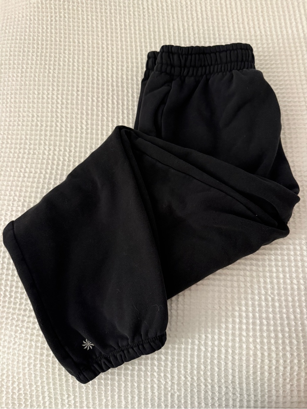 Athleta Girl Black Fleece Joggers with Elastic Ankles XL (14)